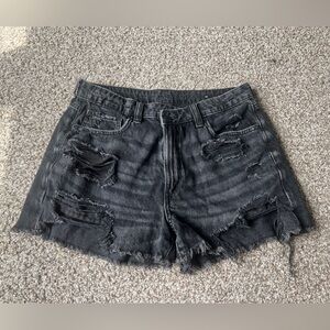 American Eagle Black Denim Shorts